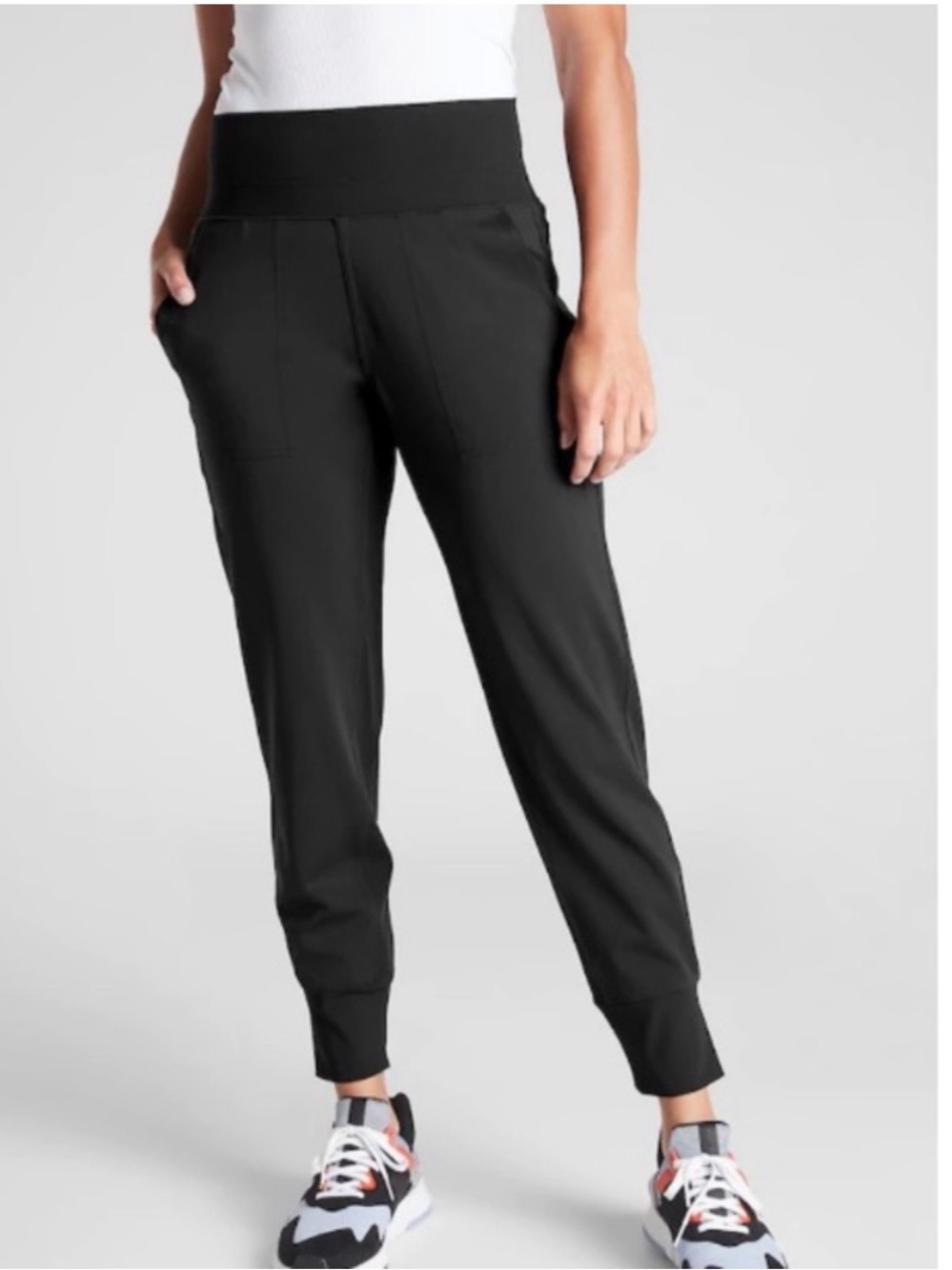 Athleta Venice Joggers Black Black Pull-On Pants